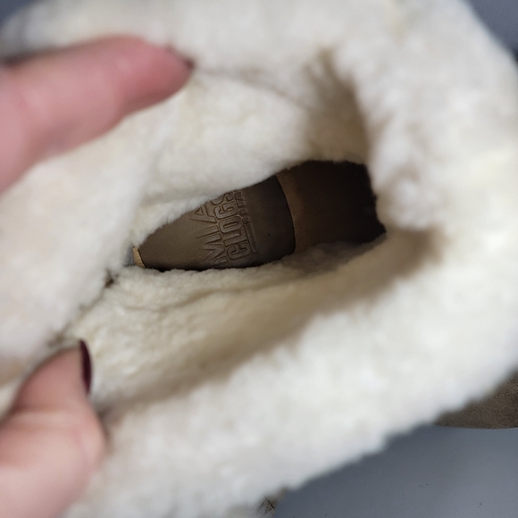 NEW MIA 9 Jildie Natural Suede Wooden Clog Boot Shearling Boho Western Indie - Picture 12 of 15